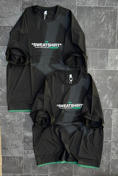 Tee-shirt noir "Sweatshirt"