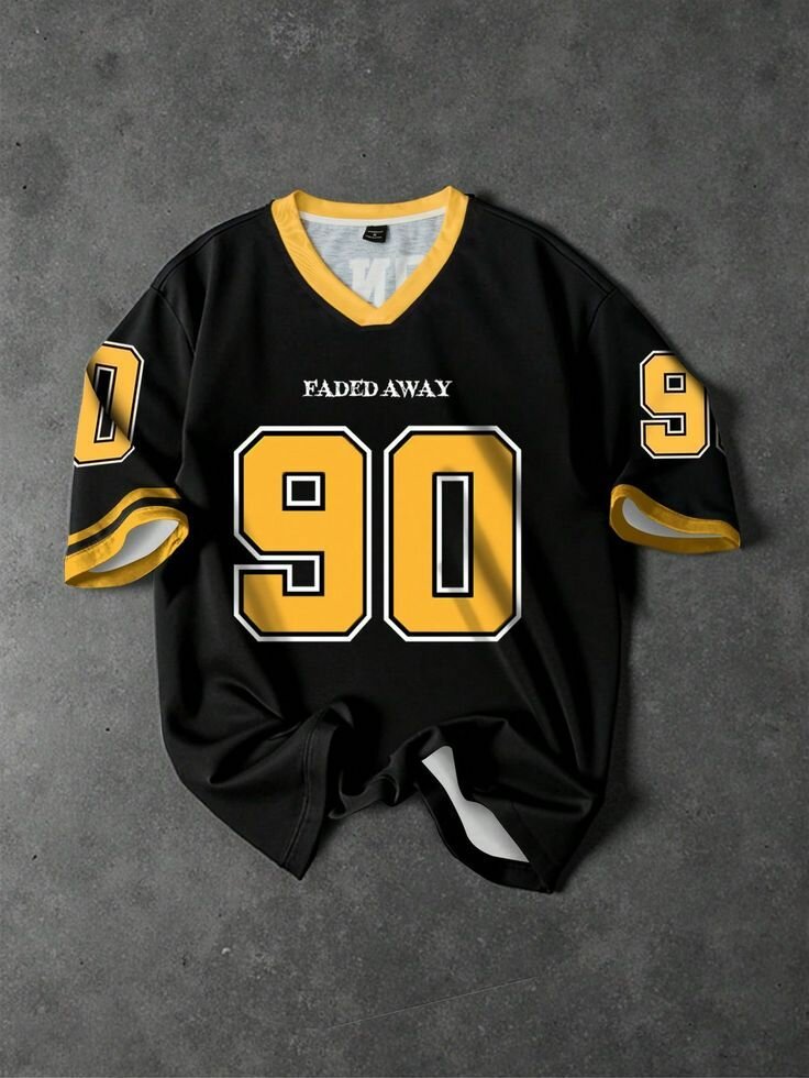 Maillot sportif noir jaune