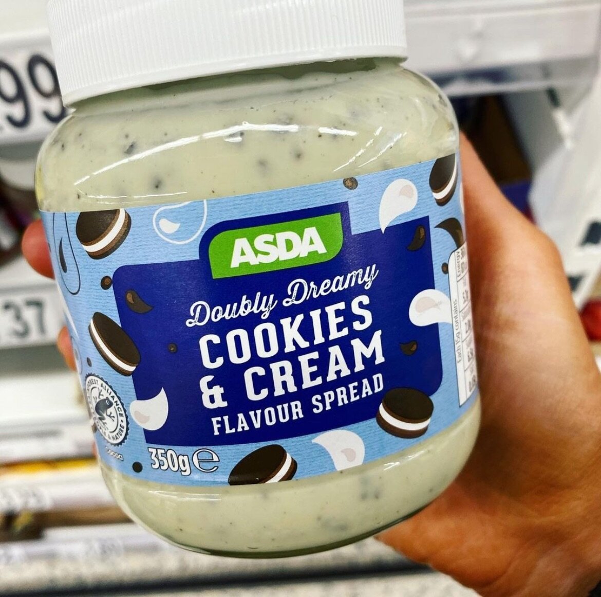Asda cookies and cream spread