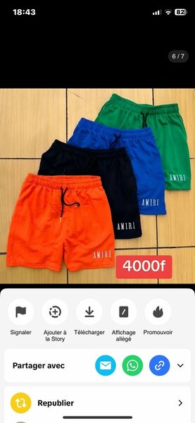 Shorts de sport colorés