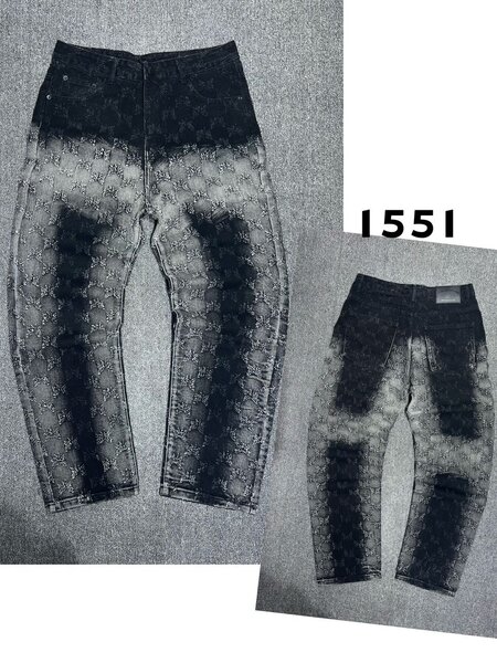 Jeans noirs à motifs élégants