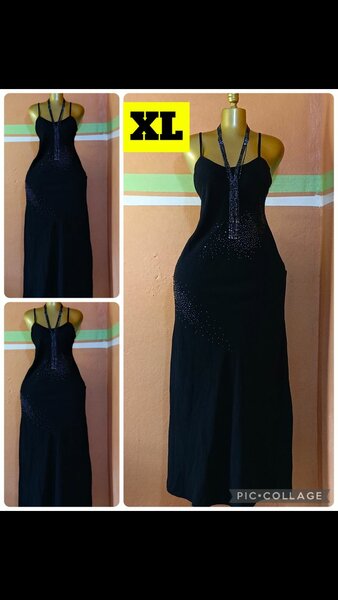 Robe Longue Noire Élégante XL