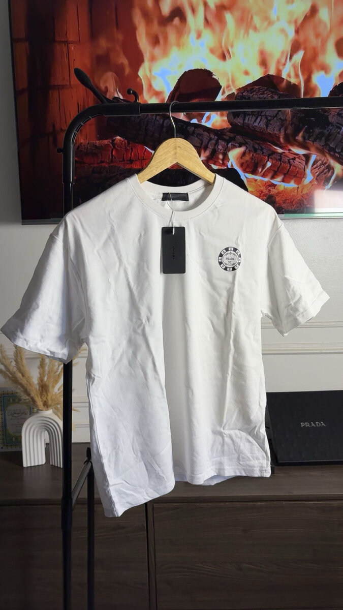 T-Shirt Prada en Coton Blanc