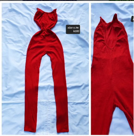 red jumpsuit