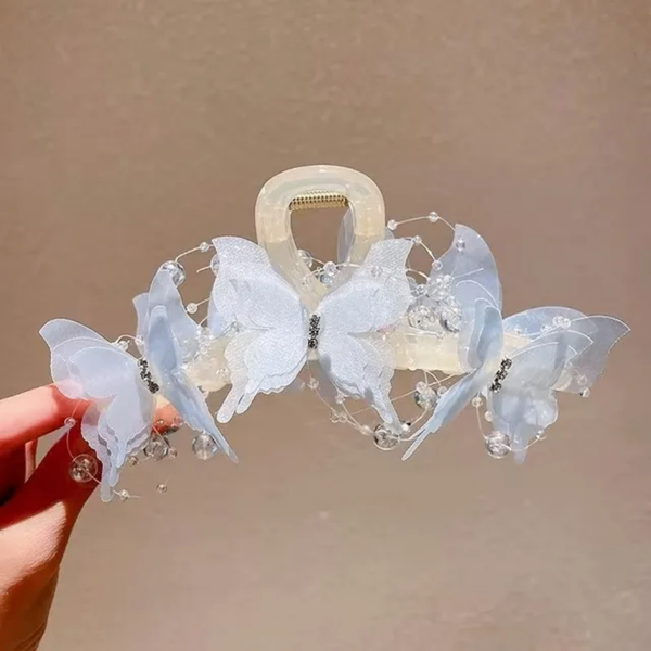 Pince à cheveux papillons élégante