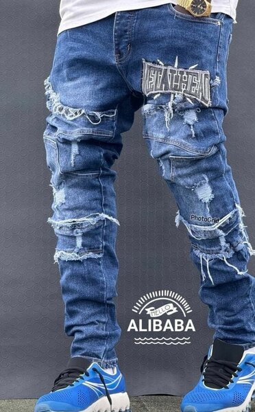 Jeans déchiré style urbain