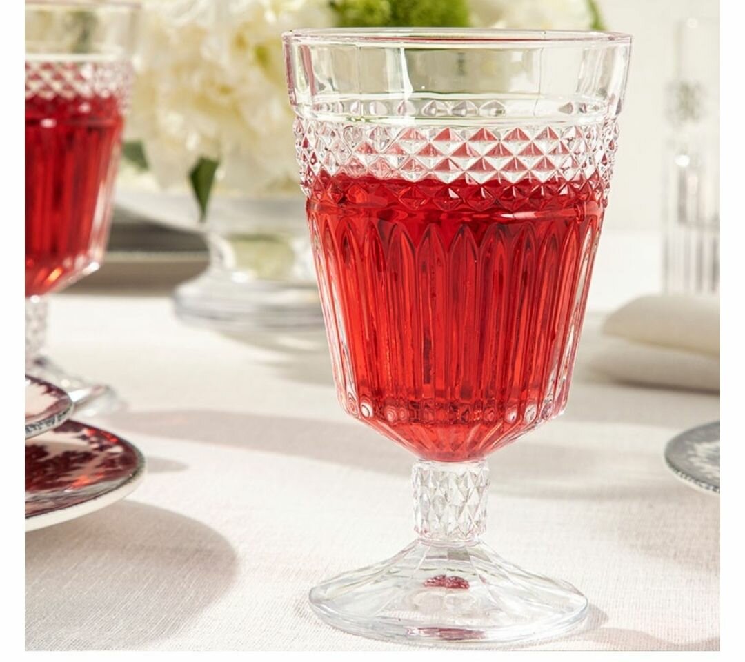 4 PCS 320ML FAIRY GLASS SET - TRANSPARENT