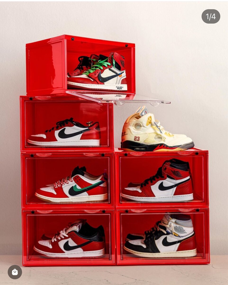 Red Stackable Shoeboxes