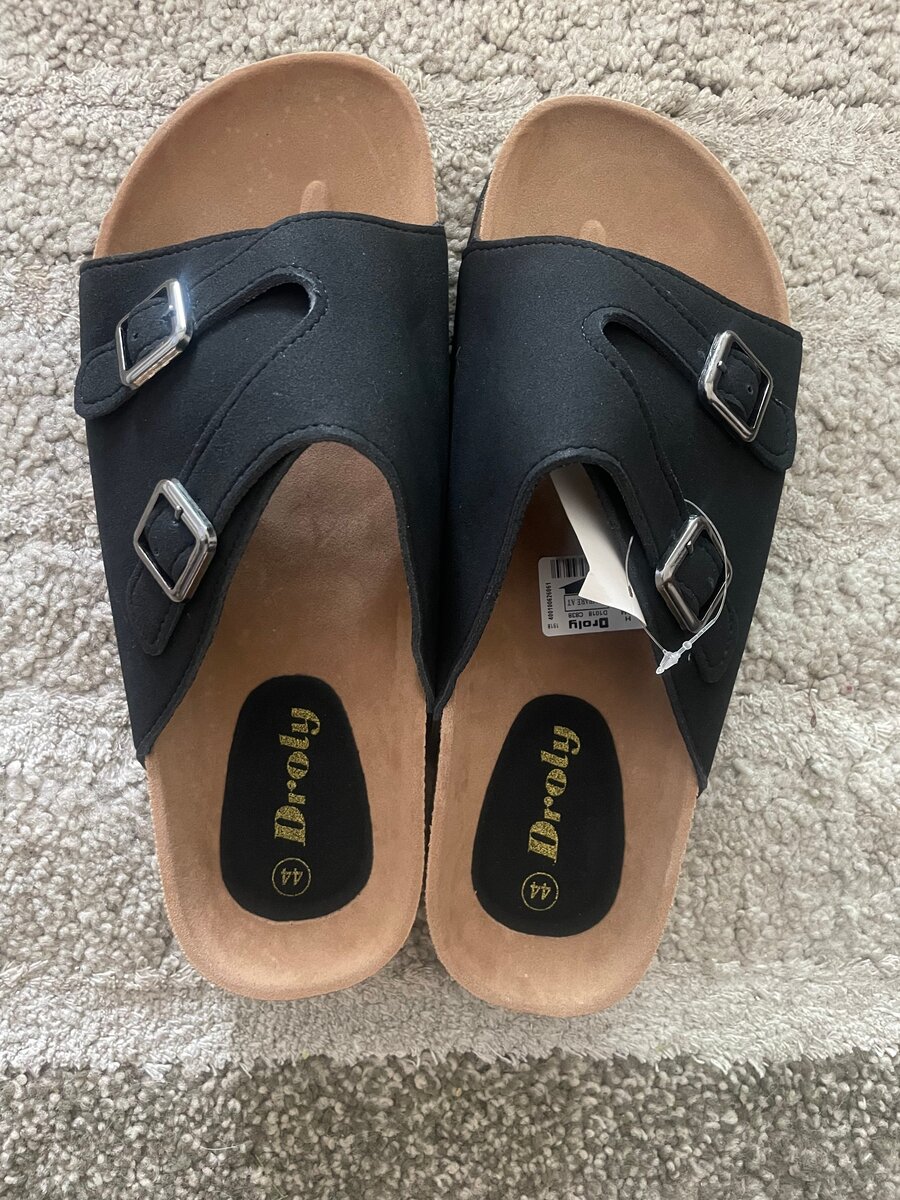 Sandales à boucles en cuir unisexe