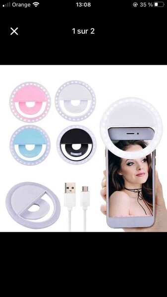 Anneau Selfie LED Clip-On