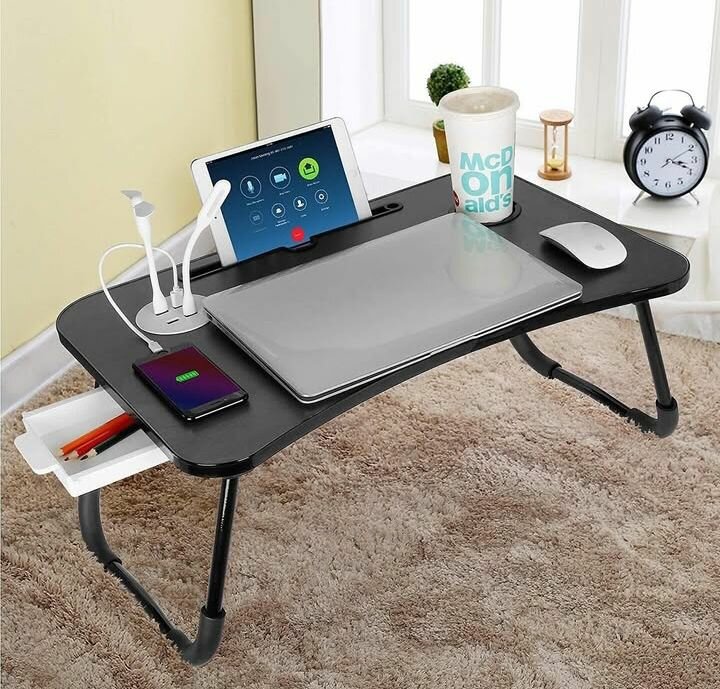 Foldable bed table