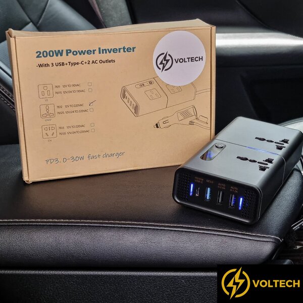 200W PLUG IN CAR POWER INVERTER