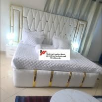 custom made bed with a high base