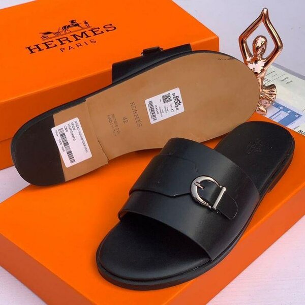 Sandales noires Hermes