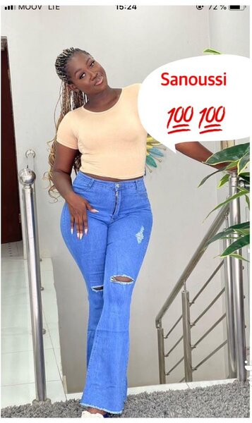Jeans évasés taille haute