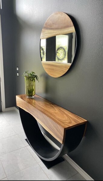 Log console and coffee tables