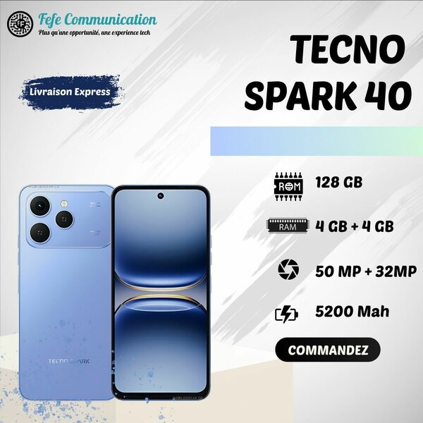 Tecno Spark 40 - 128GB - 8GB