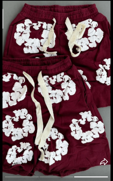 Shorts fleuris en coton