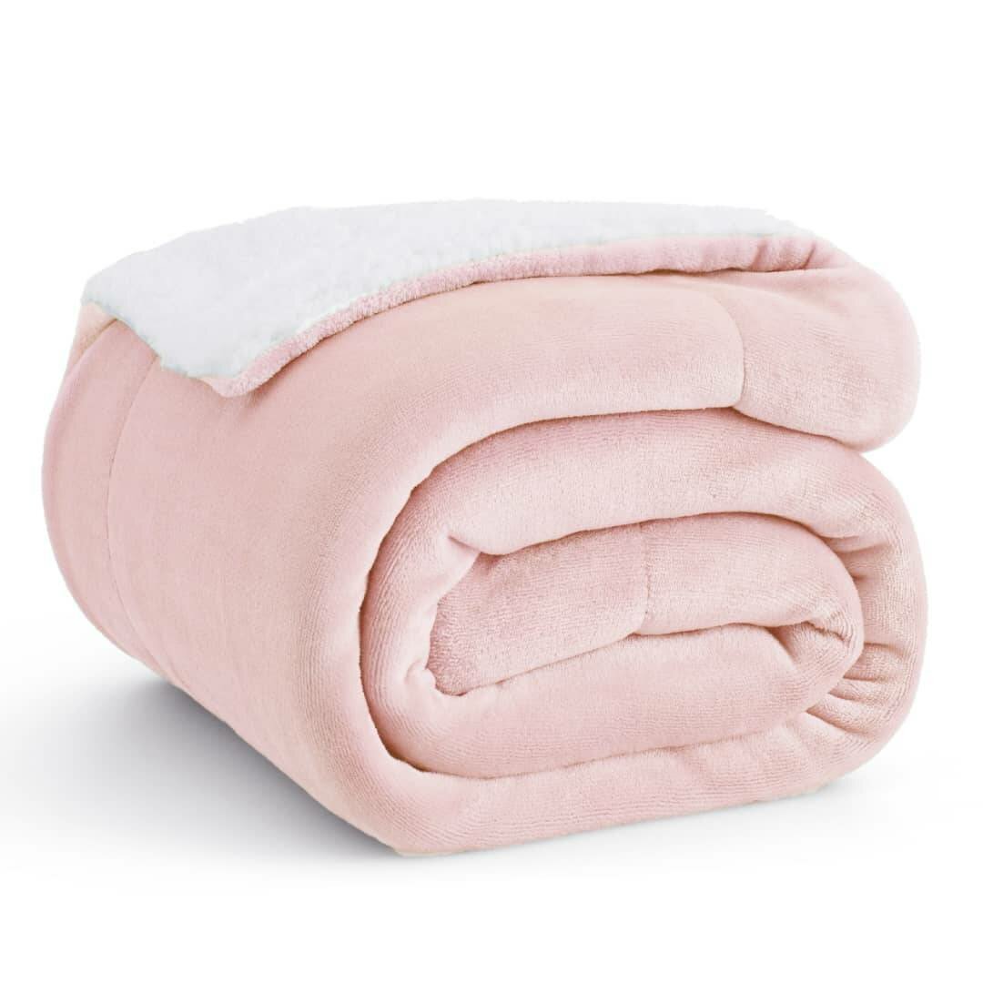 Fleece blanket, pink color