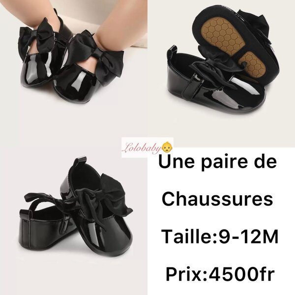 Chaussures Bébé Noires Élégantes
