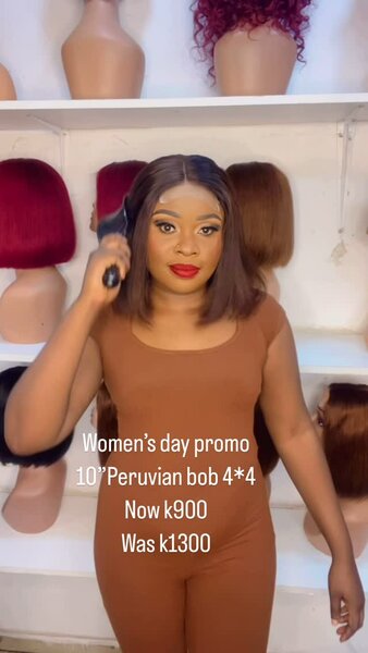 Beautiful and elegant women's wig peruvian bob