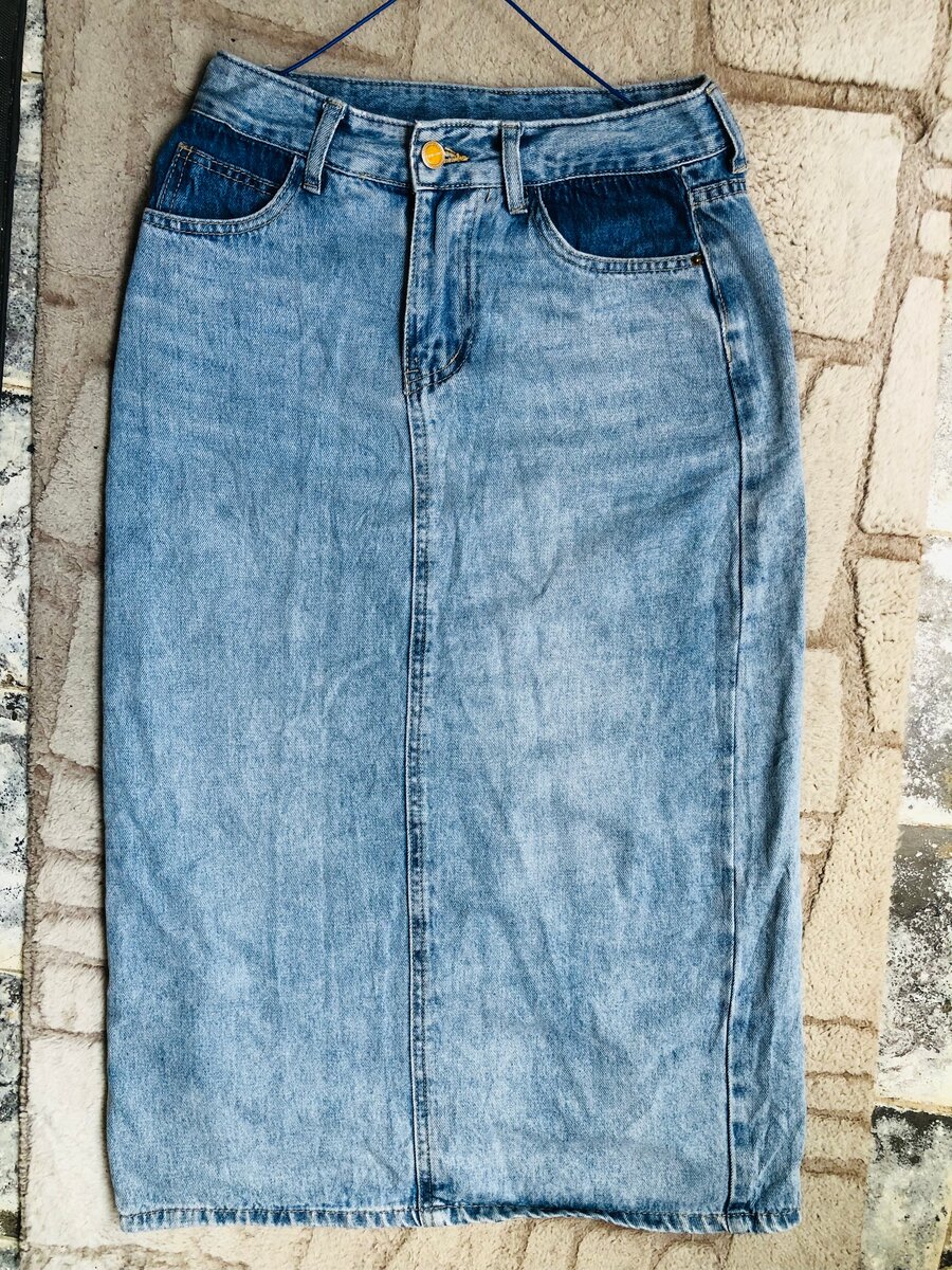 Jupe en jean mi-longue