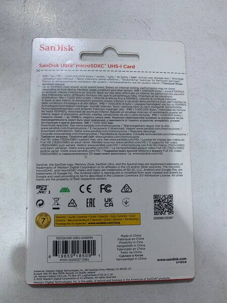 Sandisk 128GB Ultra MicroSD