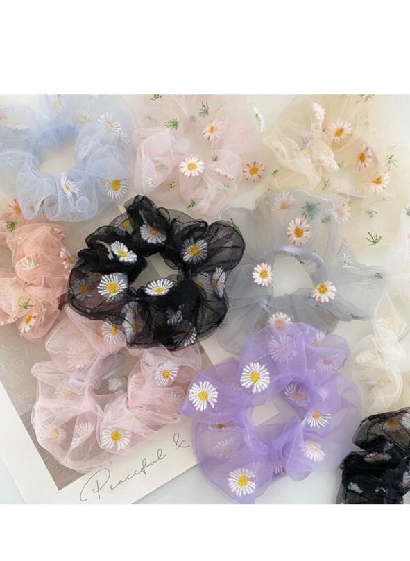 Chouchous transparents fleuris