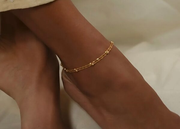 Chaîne Cheville Dorée Élégante