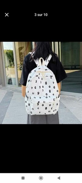 Sac à dos numéroté tendance