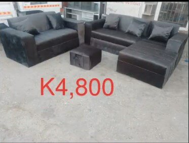 Corner sofa set + sofa, black