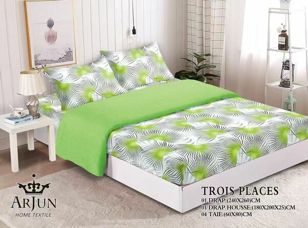 Parure de lit verte tropicale