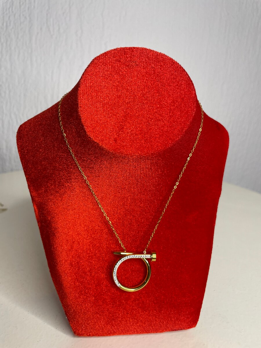 Collier élégant en argent et or