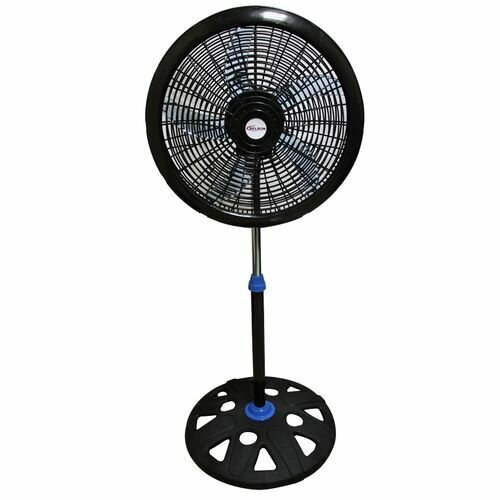 Delron 18B - 18" Standing Fan - Black/Blue