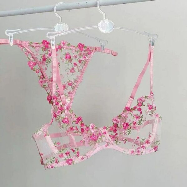 Soutien-gorge brodé floral