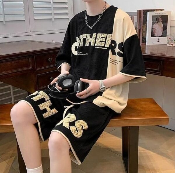 Fashion 2pcs Men's Short-sleeved T-shirt