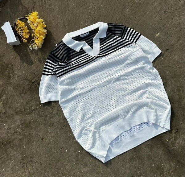 Polo léger à rayures