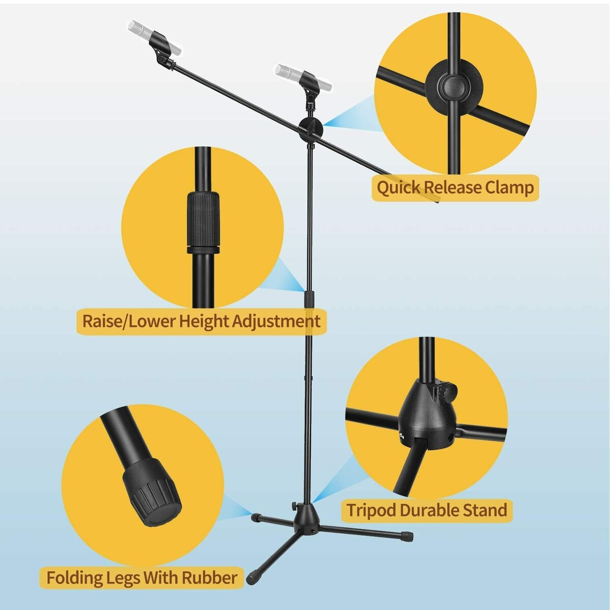 MICROPHONE STAND TRIPOD BASE