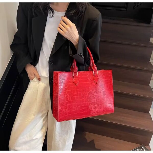 Sac Cabas Cuir Crocodile