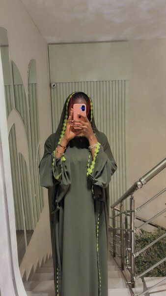 Robe longue élégante verte