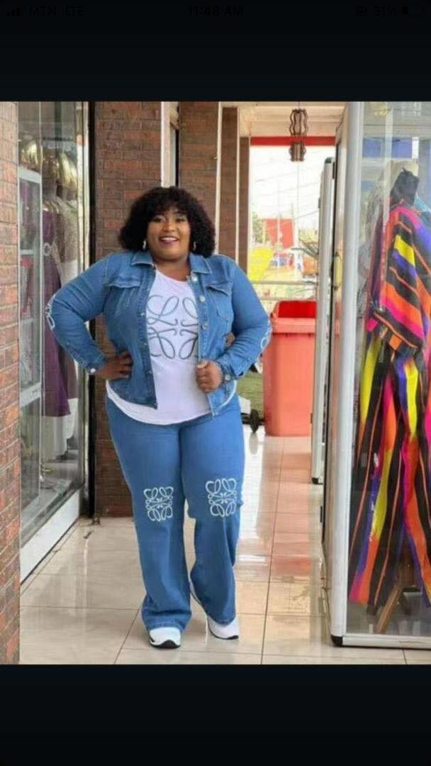 Beautiful jeans top and down