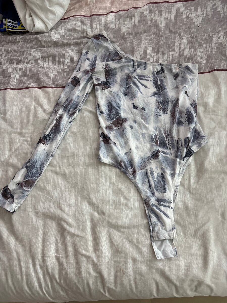 Body asymétrique imprimé artistique