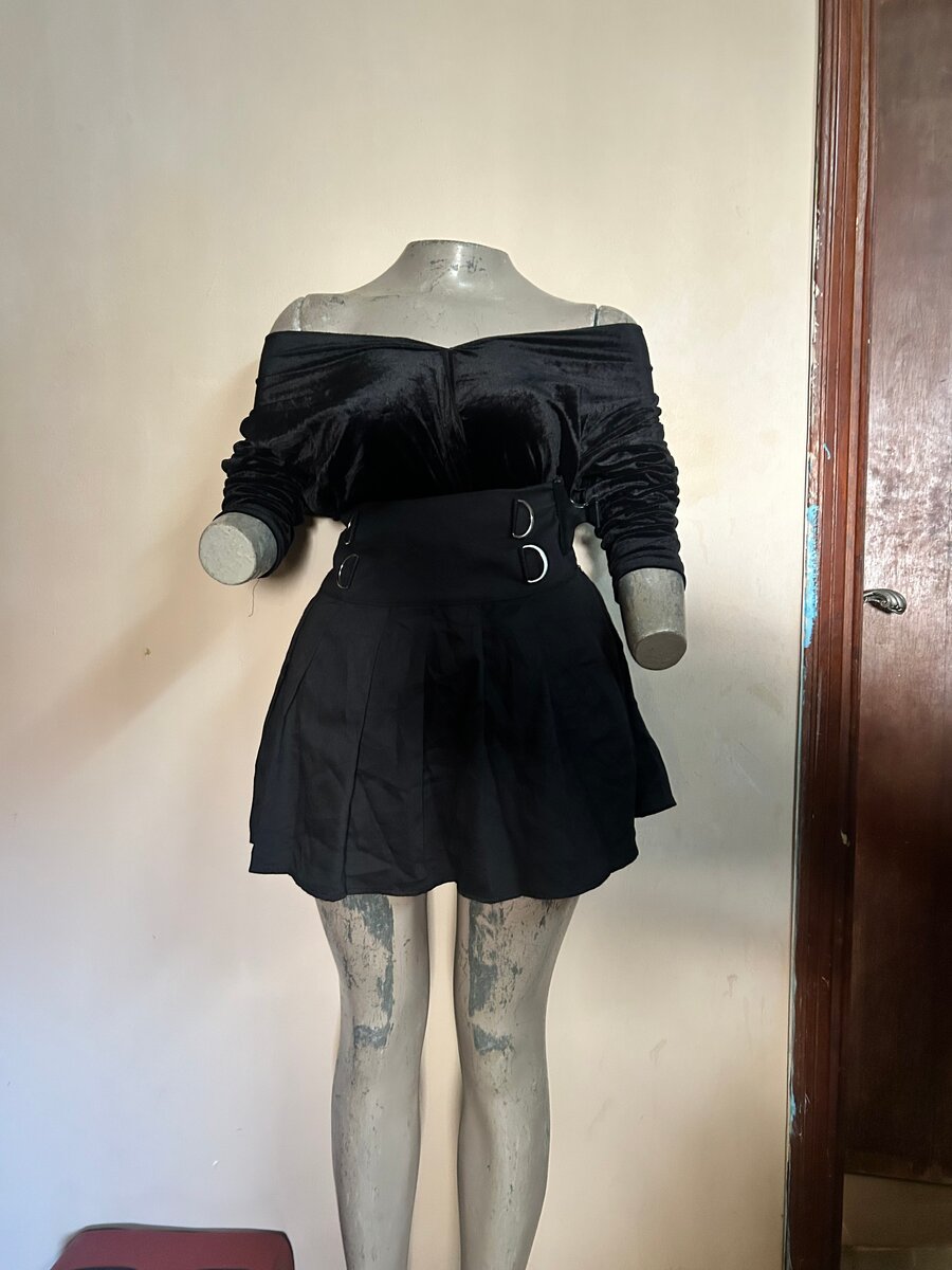 Ensembl noire élégante velours