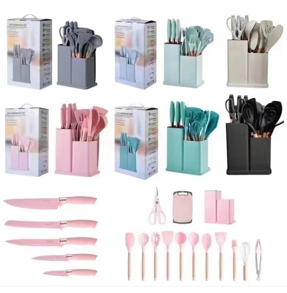 Silicone Ladle 19pcs Kitchenware set