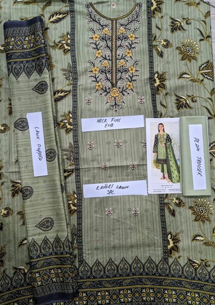 Printed lawn suit