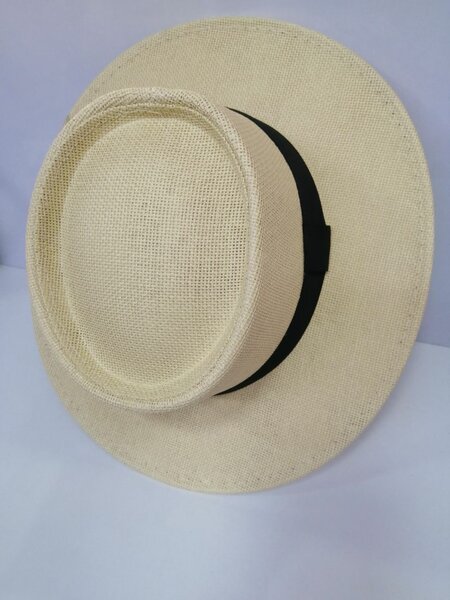 Chapeau Panama en paille beige