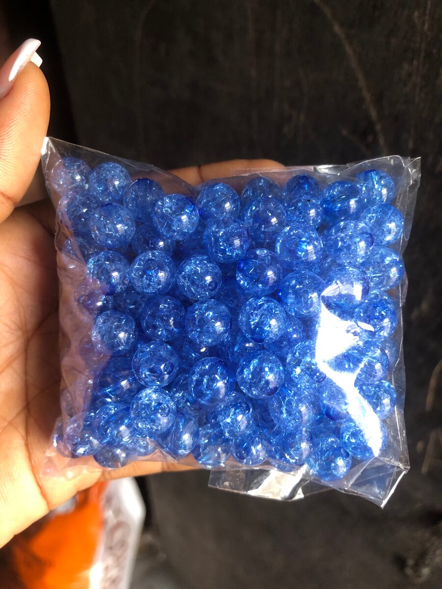 Perles acryliques colorées
