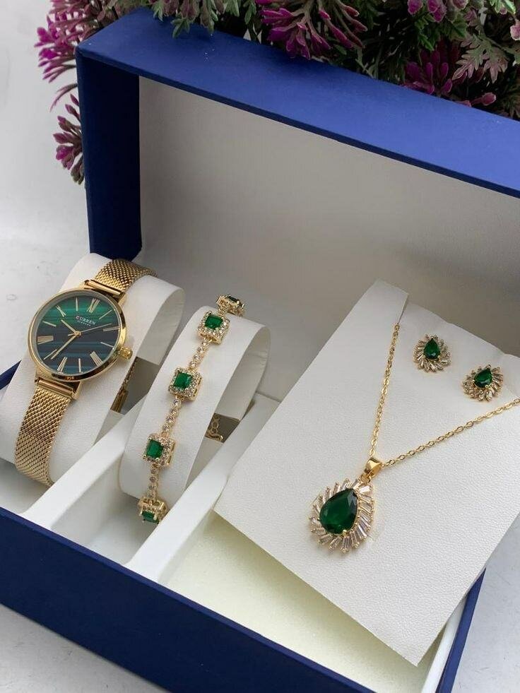 Ensemble Montre et Bijoux Luxe