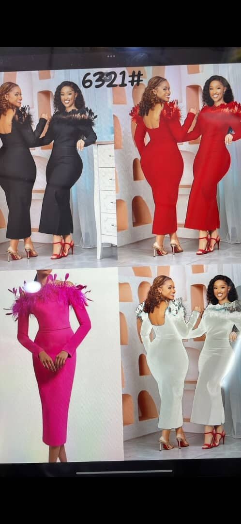 Robe élégante à plumes