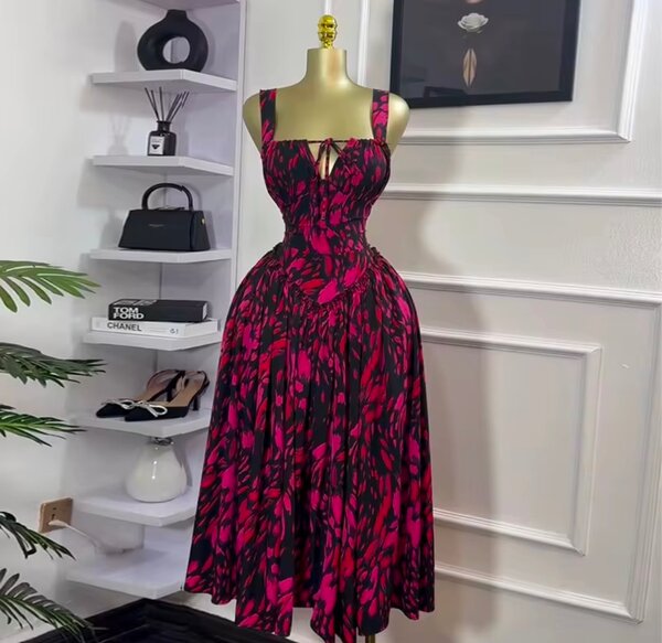 Robe longue élégante fleurie